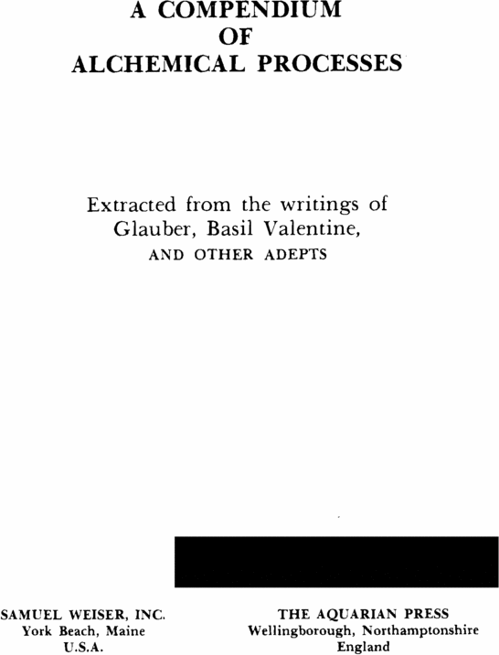 Product picture A COMPENDIUM OF ALCHEMICAL PROCESSES